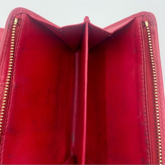 Auth PRADA Small Bifold Fucshia Saffiano Leather Wallet Preloved Very Good - Picture 7 of 13